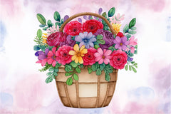 Flower Basket Clipart Bundle 1 - CraftNest - Digital Crafting and Art