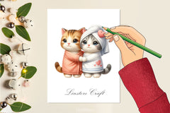 Couple Cat Clipart Bundle - CraftNest - Digital Crafting and Art