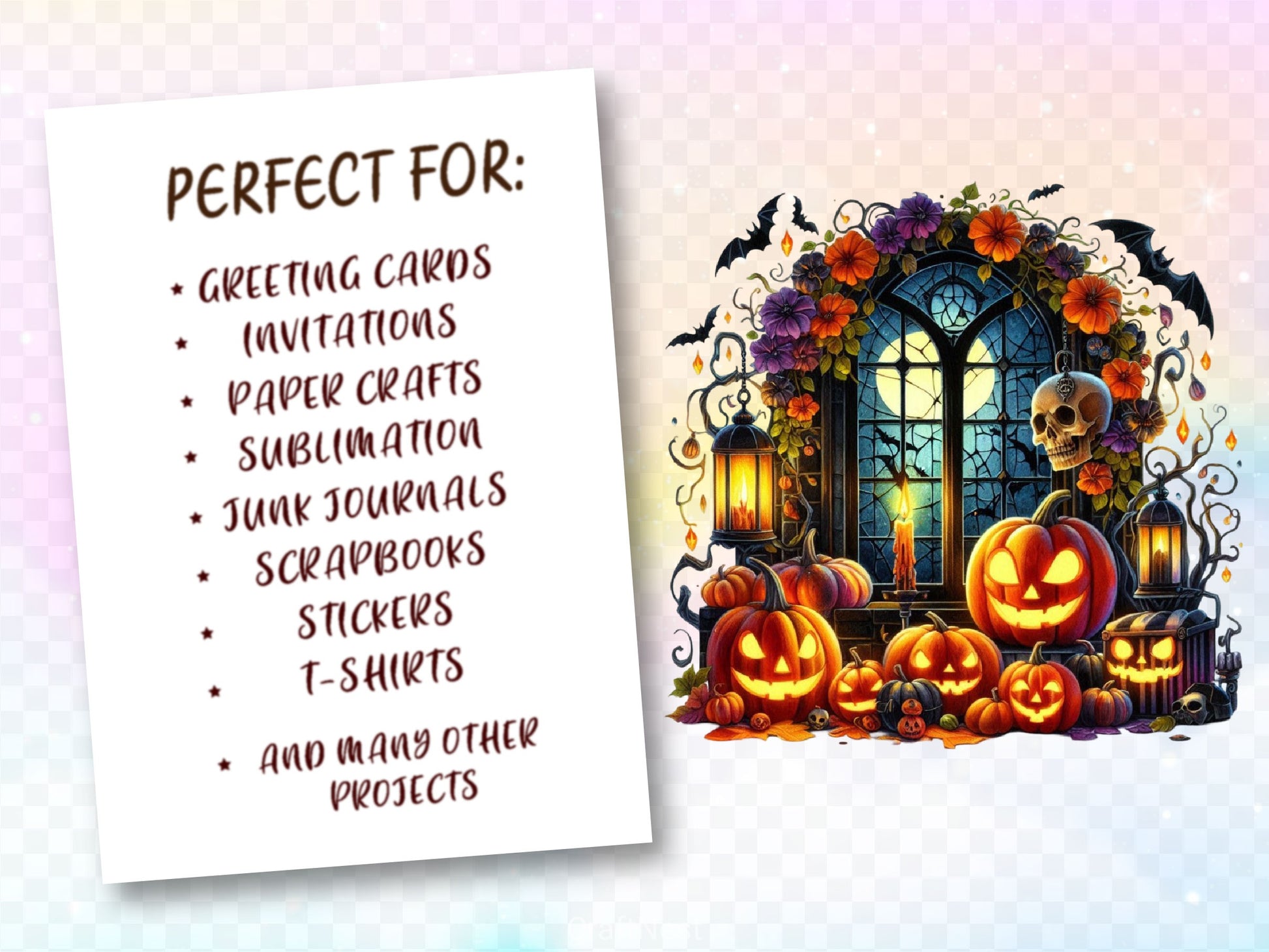 Window Halloween Clipart Bundle - CraftNest - Digital Crafting and Art