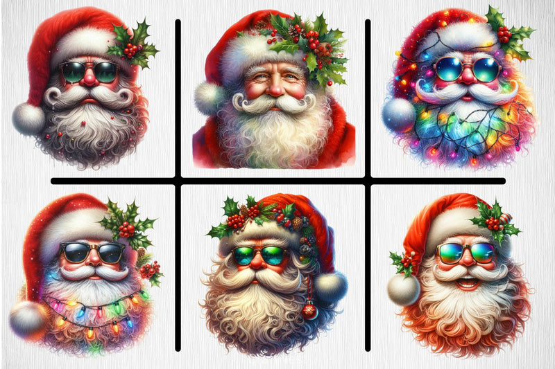 Santa Claus Christmas Clipart Bundle - CraftNest - Digital Crafting and Art