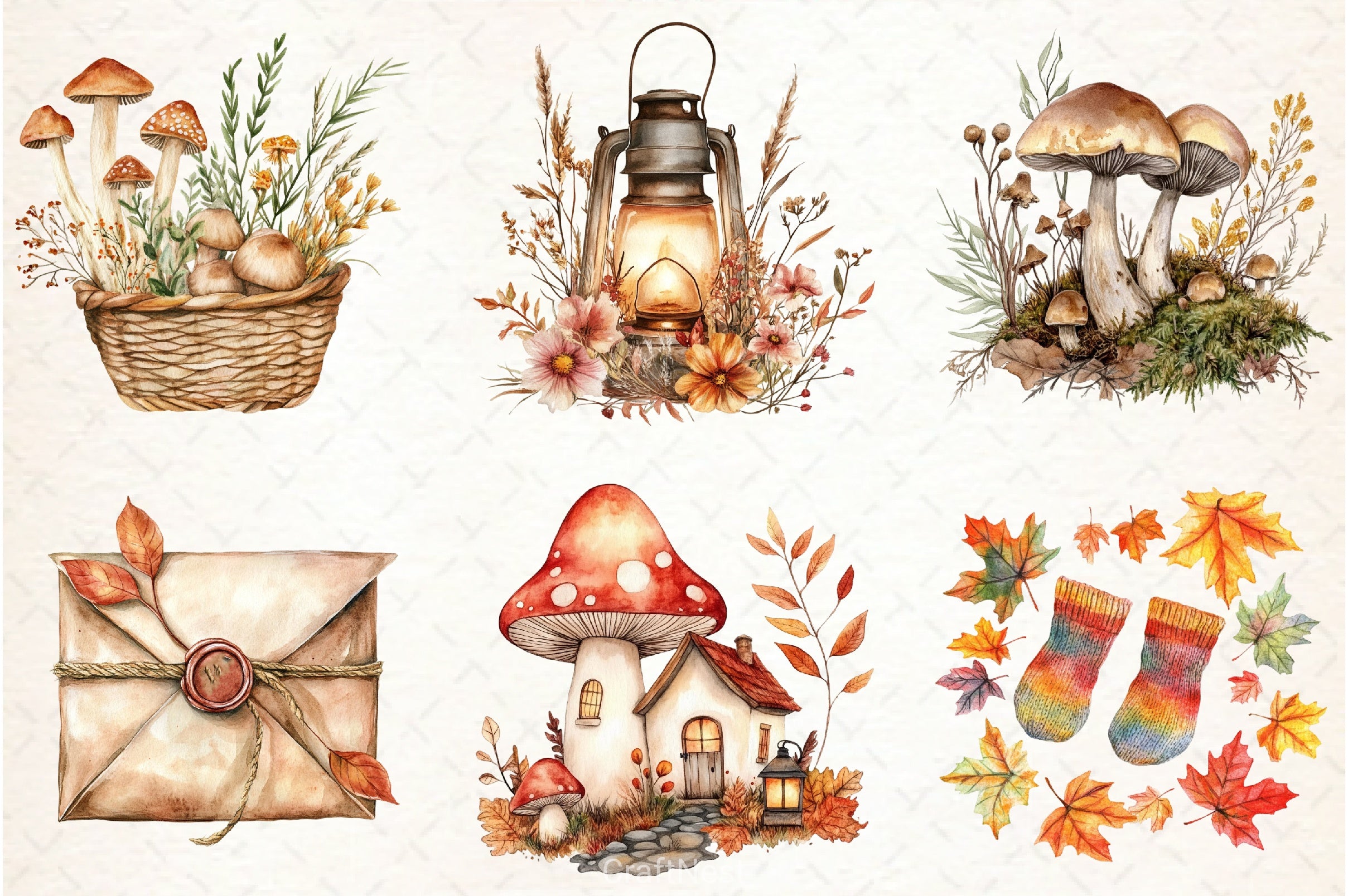 Autumn Cottagecore Clipart Bundle - CraftNest - Digital Crafting and Art
