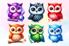 Bright Owl Clipart Bundle 5 - CraftNest - Digital Crafting and Art