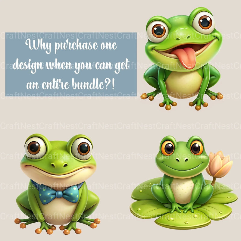 Frogs Clipart Bundle 2 - CraftNest - Digital Crafting and Art