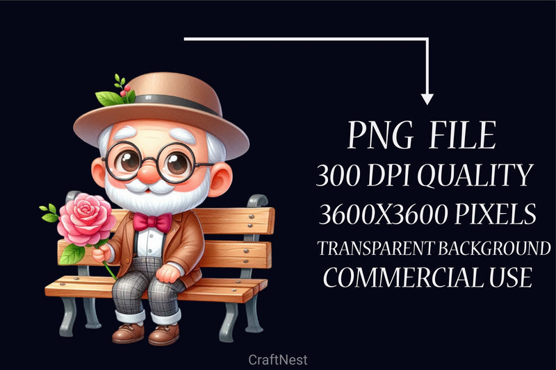 Grandpa Clipart Bundle - CraftNest - Digital Crafting and Art