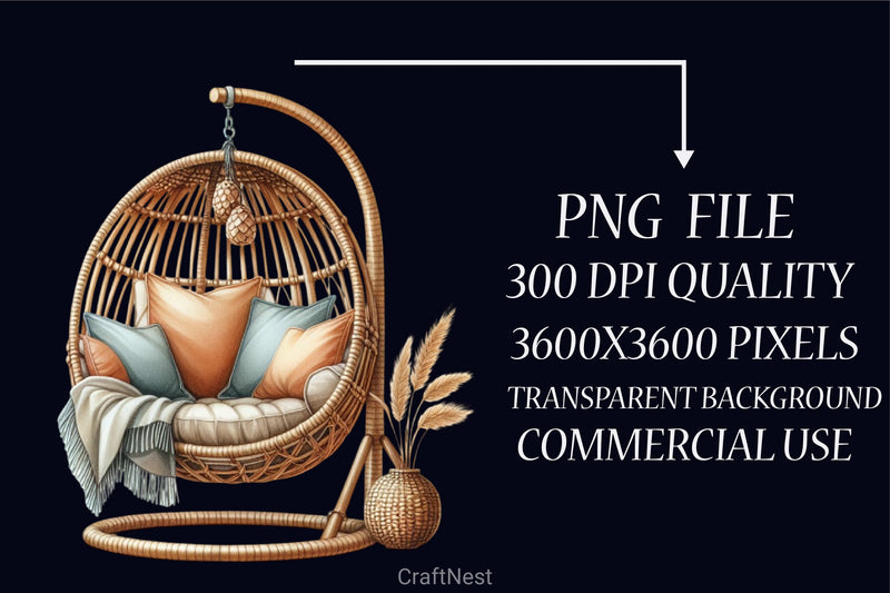 Hanging Chair Clipart Bundle - CraftNest - Digital Crafting and Art