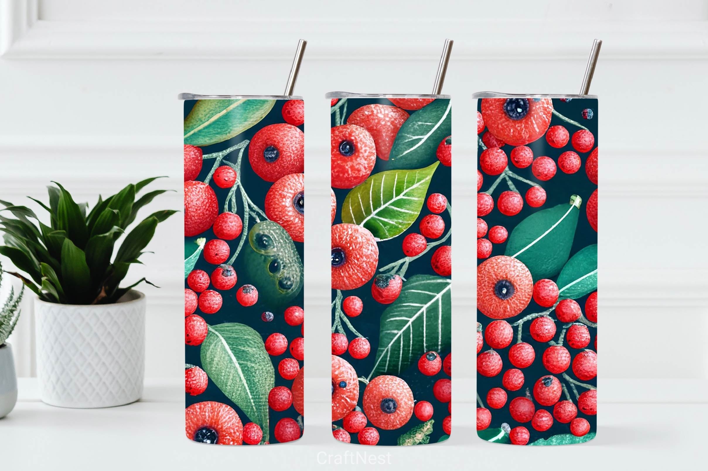 Watercolors Christmas Seamless Pattern Digital Paper - CraftNest - Digital Crafting and Art