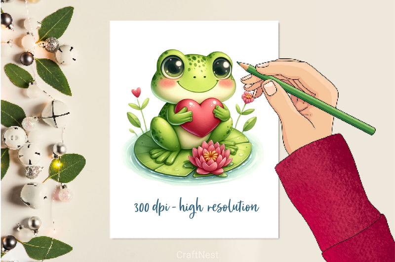 Happy Frog Clipart Bundle 2 - CraftNest - Digital Crafting and Art