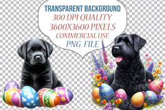 Easter Black Dog Clipart Bundle - CraftNest - Digital Crafting and Art