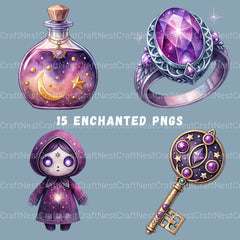 Enchanted Objects Clipart Bundle - CraftNest - Digital Crafting and Art