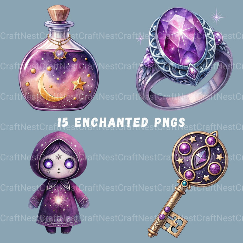 Enchanted Objects Clipart Bundle - CraftNest - Digital Crafting and Art
