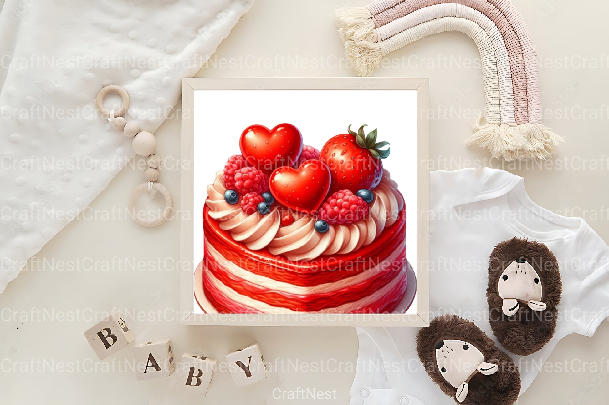 Valentine Cake Clipart Bundle 121 - CraftNest - Digital Crafting and Art