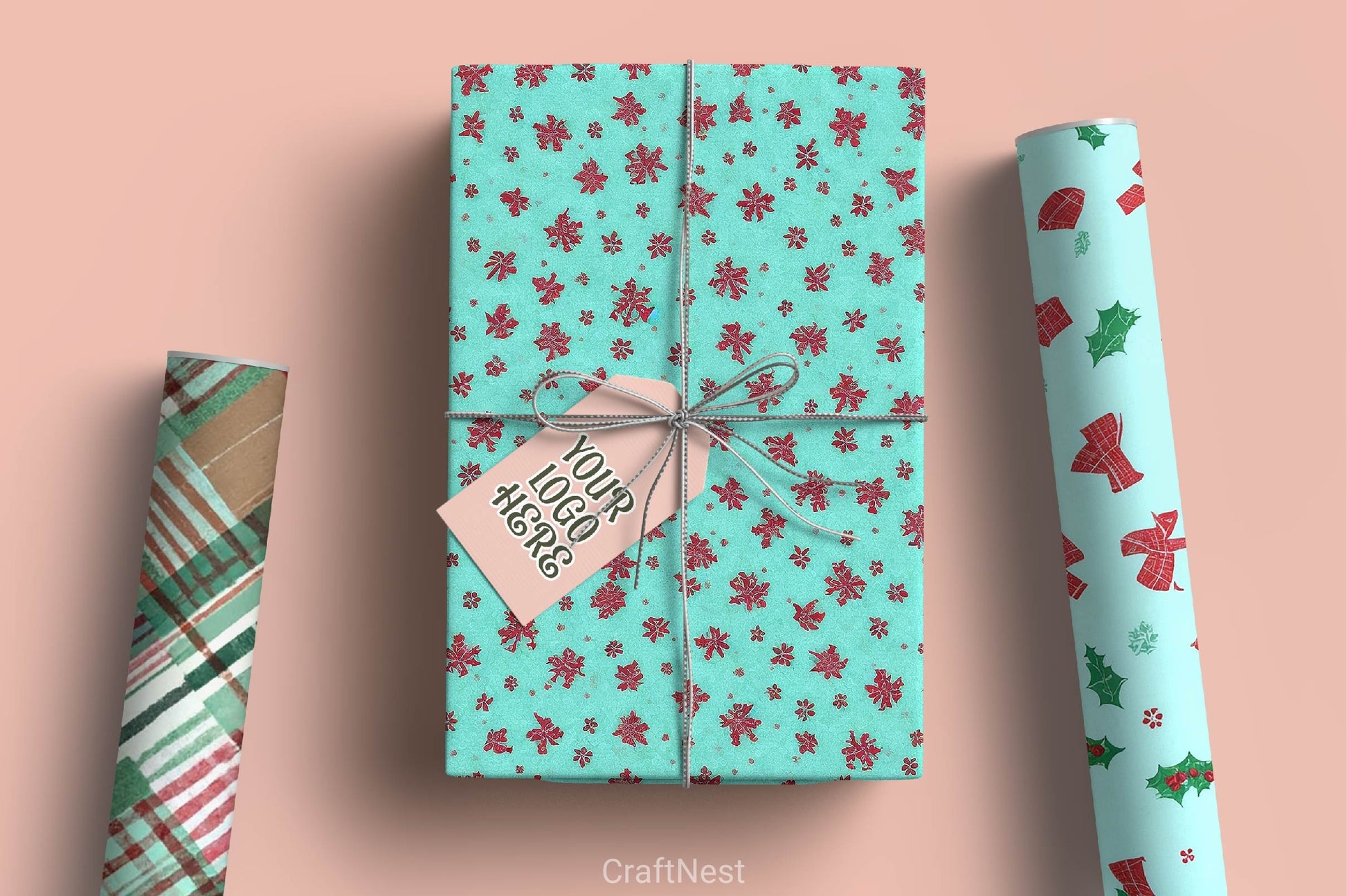 Christmas Plaid Linen Digital Paper - CraftNest - Digital Crafting and Art