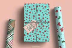 Christmas Plaid Linen Digital Paper - CraftNest - Digital Crafting and Art