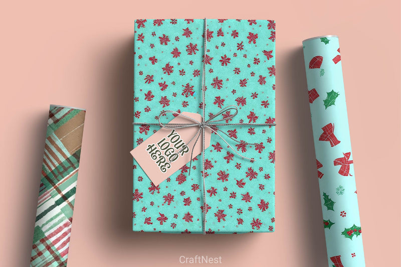 Christmas Plaid Linen Digital Paper - CraftNest - Digital Crafting and Art