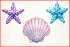 Summer Seashell Clipart Bundle 3 - CraftNest - Digital Crafting and Art
