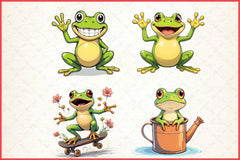 Spring Frog Clipart Bundle 1 - CraftNest - Digital Crafting and Art