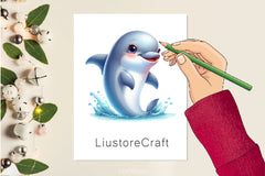 Cute Dolphin Clipart Bundle - CraftNest - Digital Crafting and Art
