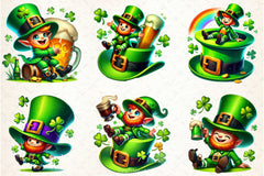 St Patrick's Leprechauns Clipart Bundle - CraftNest - Digital Crafting and Art