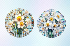 Daffodil Stained Glass Flower Clipart Bundle - CraftNest - Digital Crafting and Art