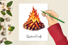 Wooden Bonfire Clipart Bundle 2 - CraftNest - Digital Crafting and Art