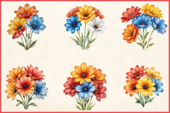 Wildflower Bouquet Clipart Bundle - CraftNest - Digital Crafting and Art