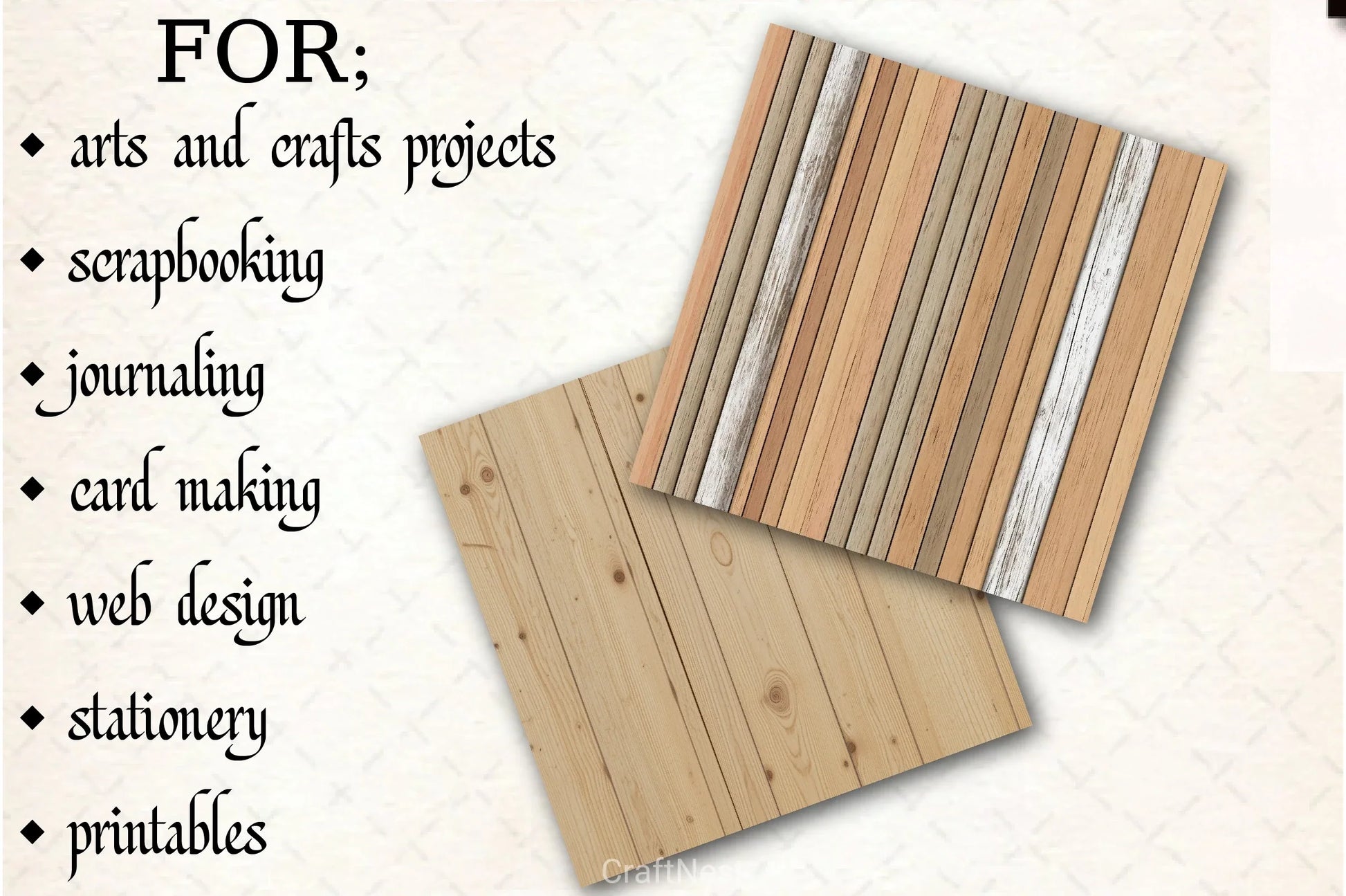 Light Wood Background Papers - CraftNest - Digital Crafting and Art