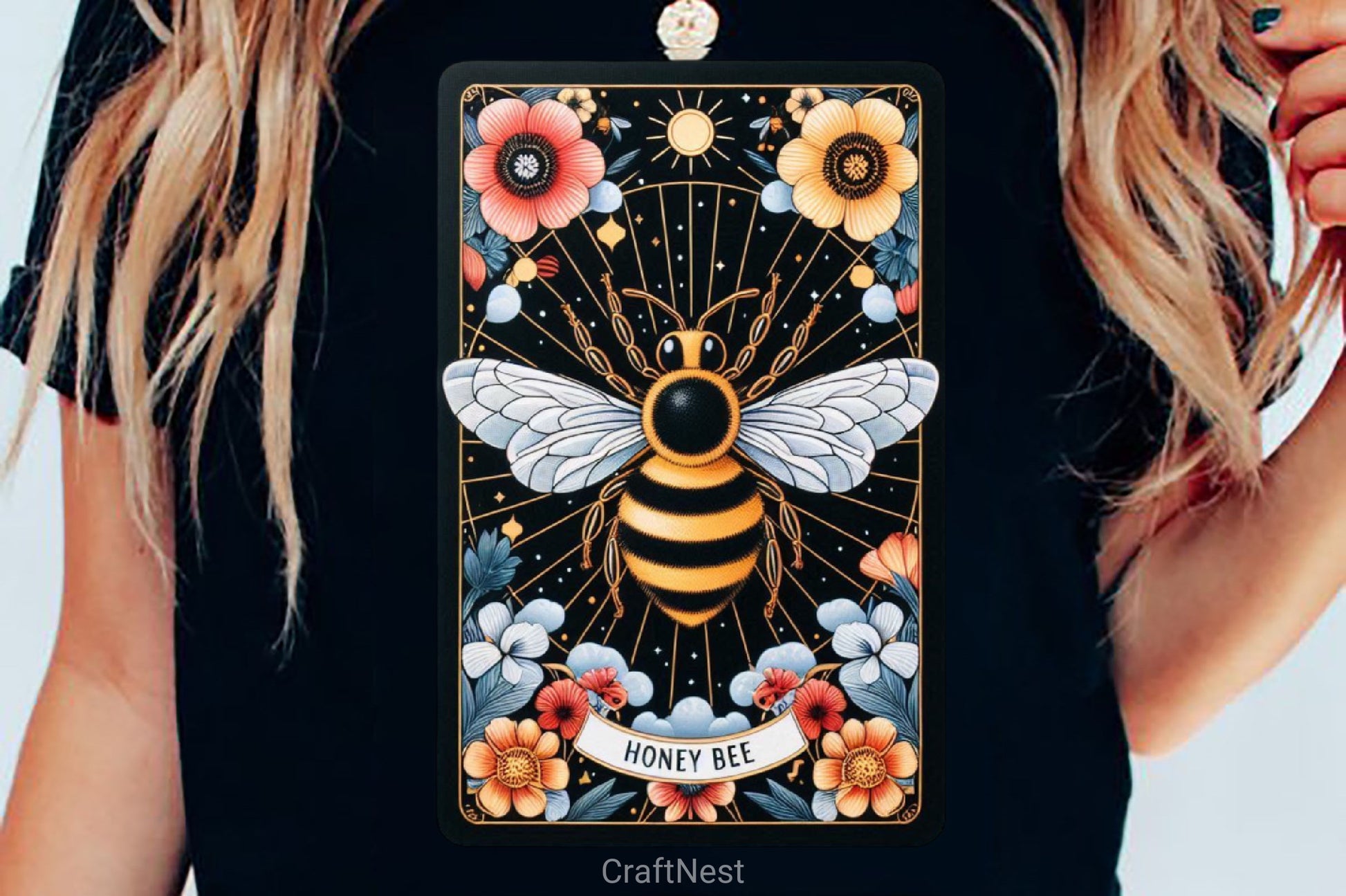 Honey Bee Tarot Card Clipart Bundle 5 - CraftNest - Digital Crafting and Art