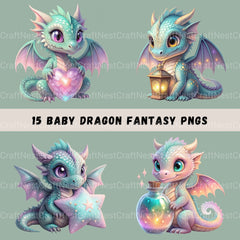 Dragon Babies Clipart Bundle - CraftNest - Digital Crafting and Art