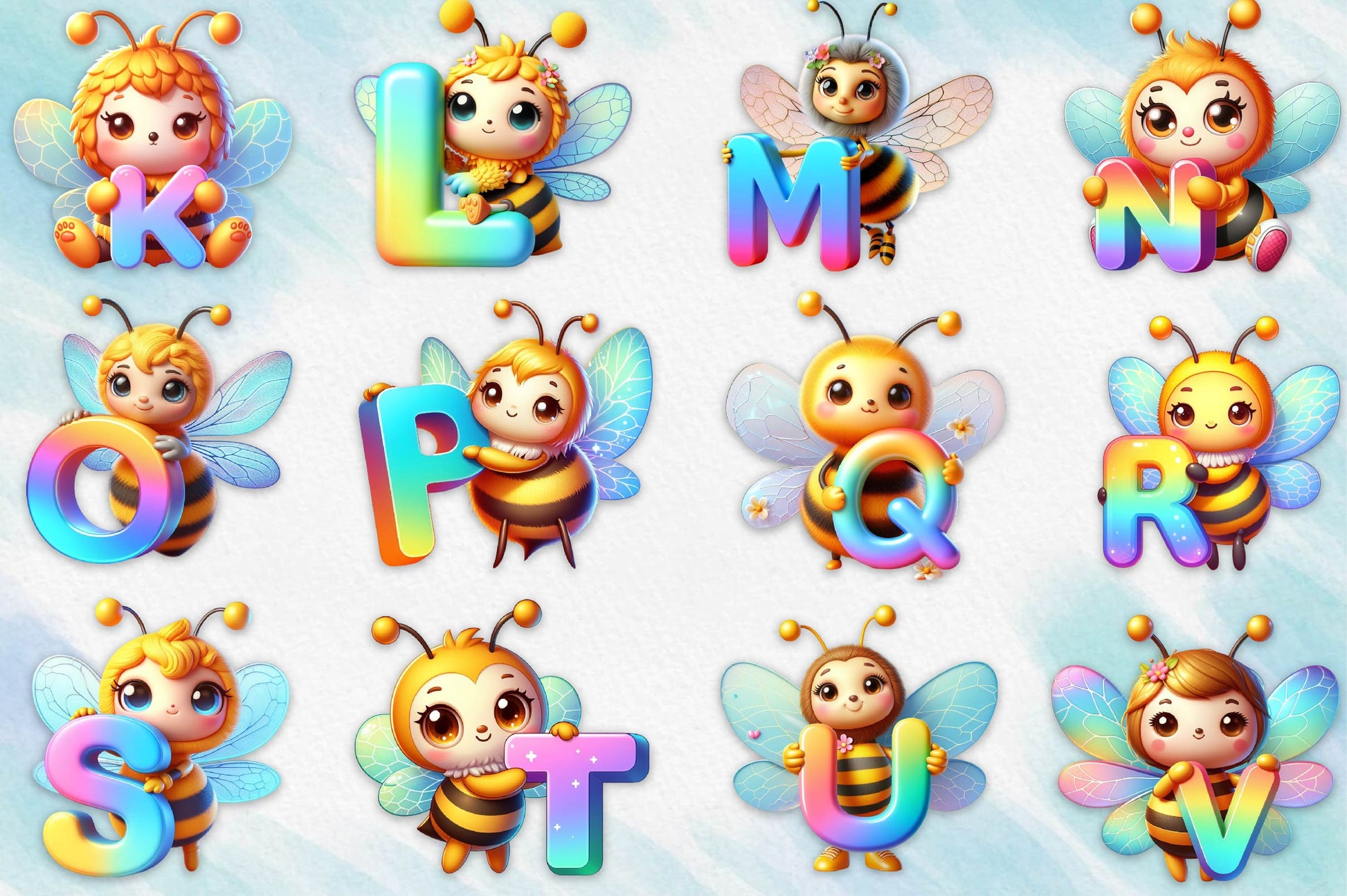 Butterfly Fairy Alphabet Clipart Bundle - CraftNest - Digital Crafting and Art