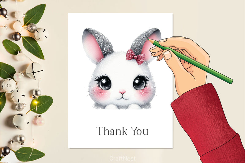 Easter Bunny Face Clipart Bundle - CraftNest - Digital Crafting and Art