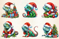 Christmas Iguana Clipart Bundle - CraftNest - Digital Crafting and Art