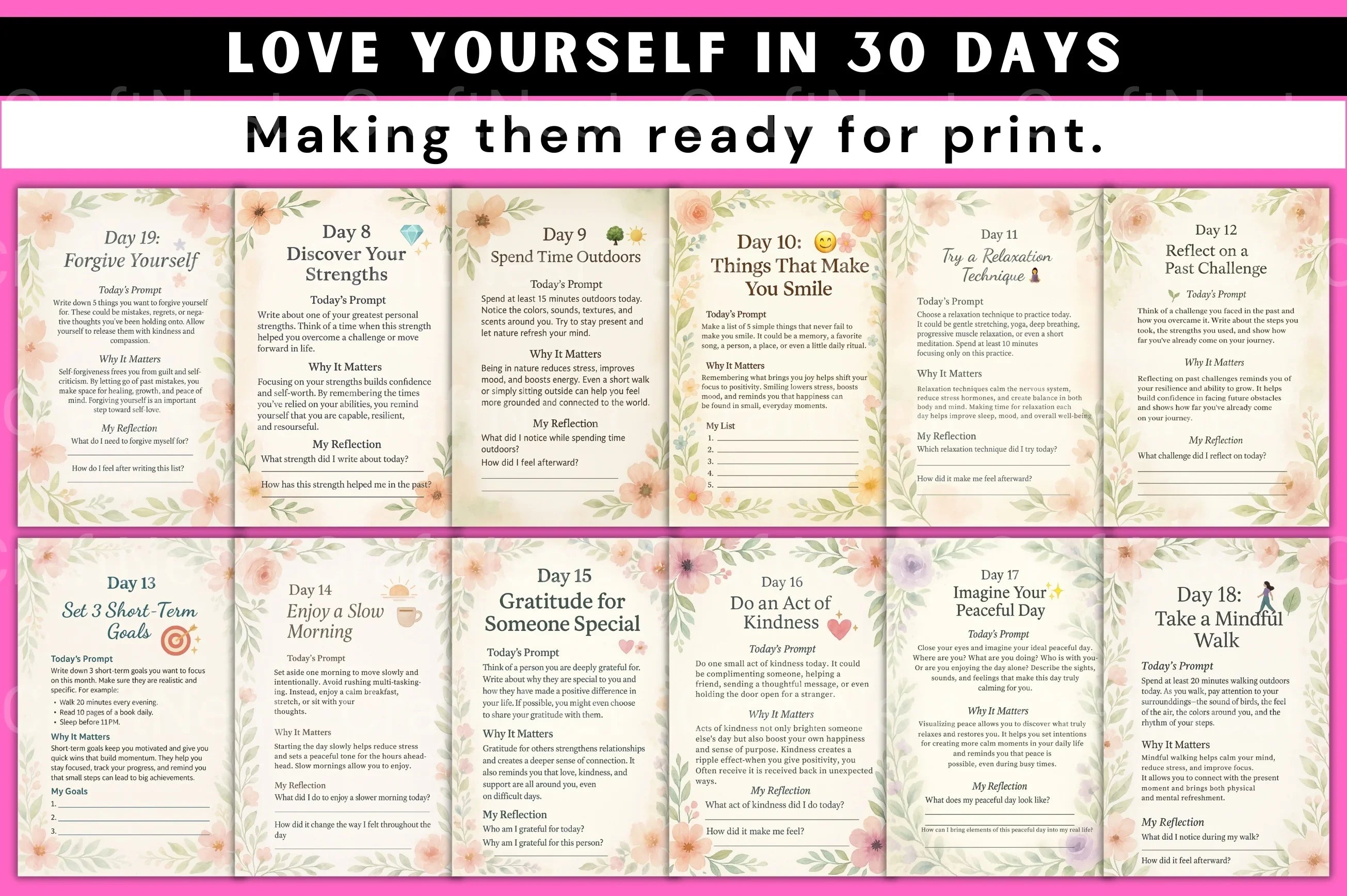 Love Yourself in 30 Days - CraftNest - Digital Crafting and Art
