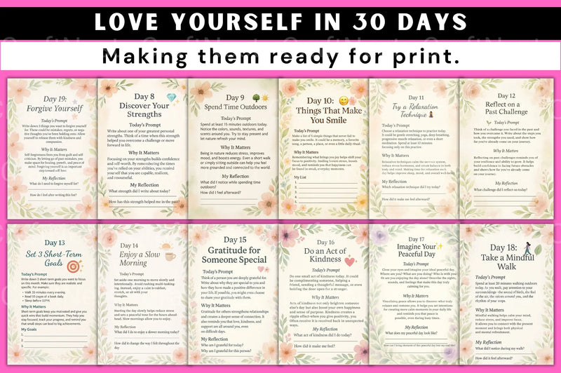 Love Yourself in 30 Days - CraftNest - Digital Crafting and Art