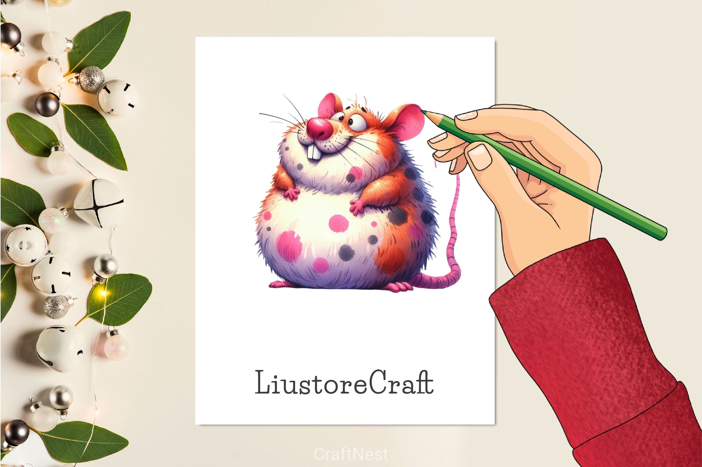 Funny Cute Rat Clipart Bundle - CraftNest - Digital Crafting and Art