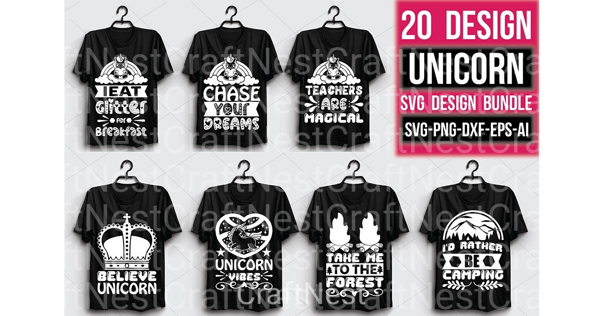 Unicorn File Bundle - CraftNest - Digital Crafting and Art