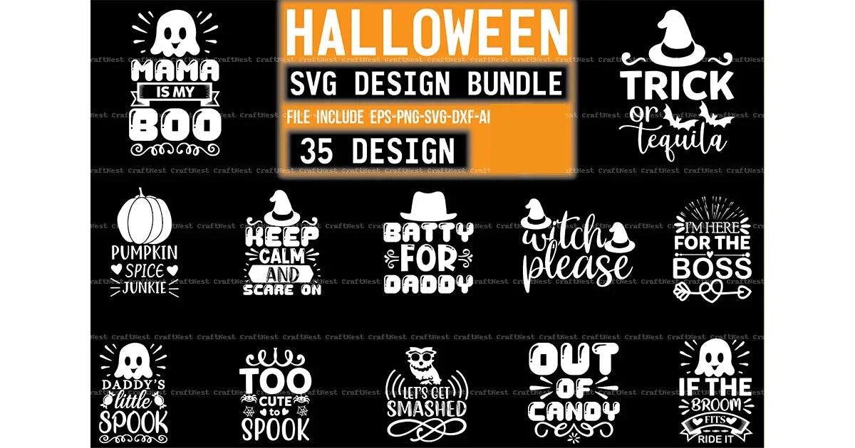Halloween Design SVG Bundle 9 - CraftNest - Digital Crafting and Art