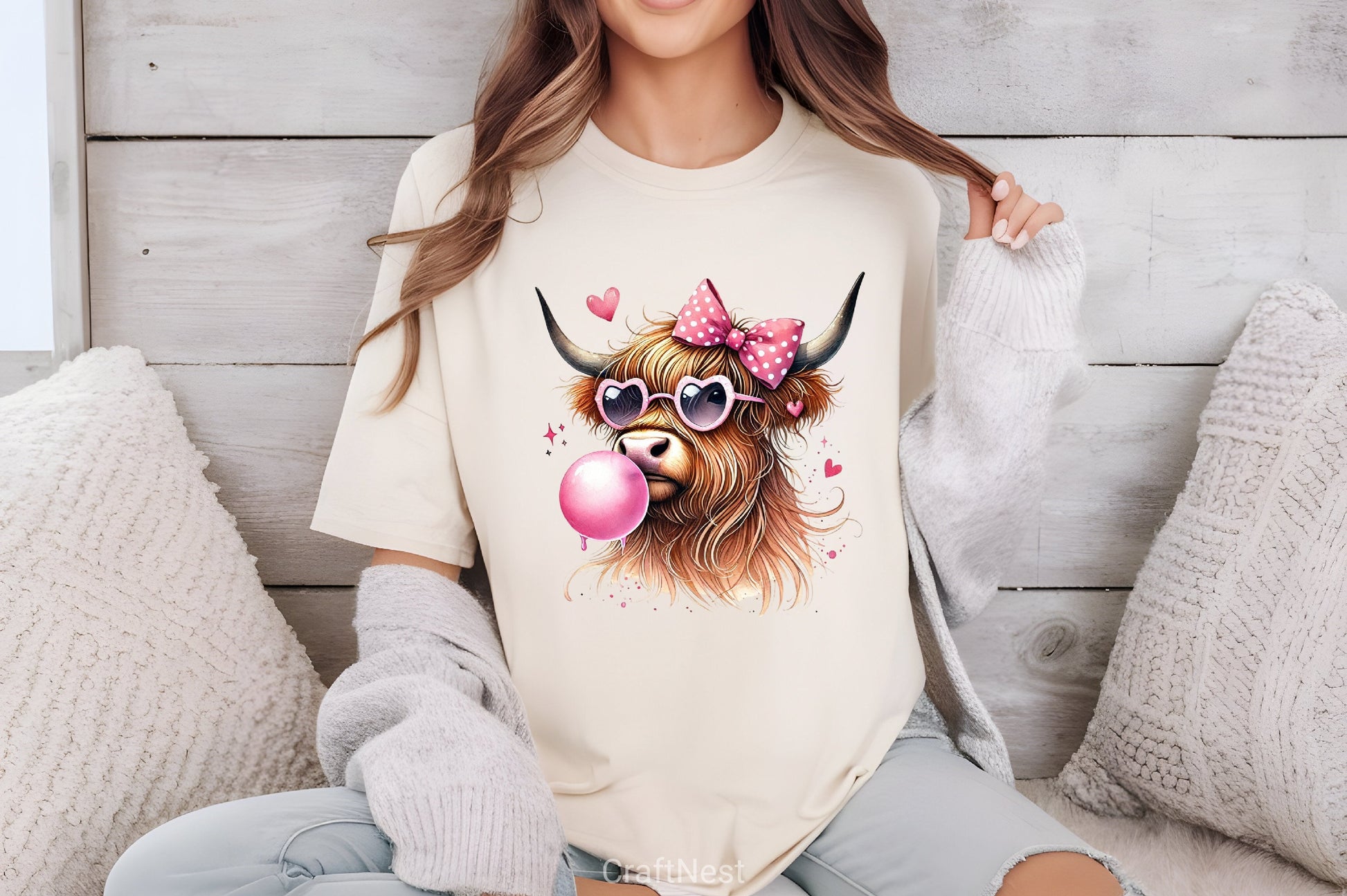 Valentine's Highland Cow Clipart Bundle - CraftNest - Digital Crafting and Art