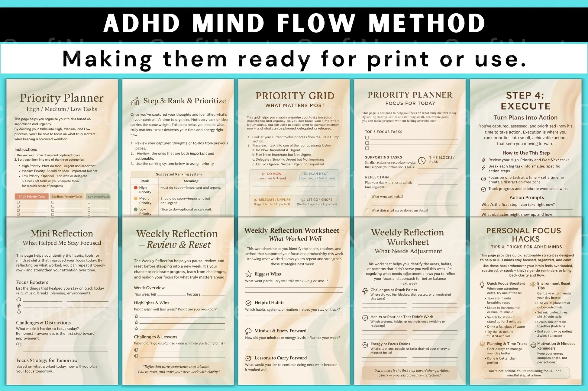 ADHD Mind Flow Method - CraftNest - Digital Crafting and Art