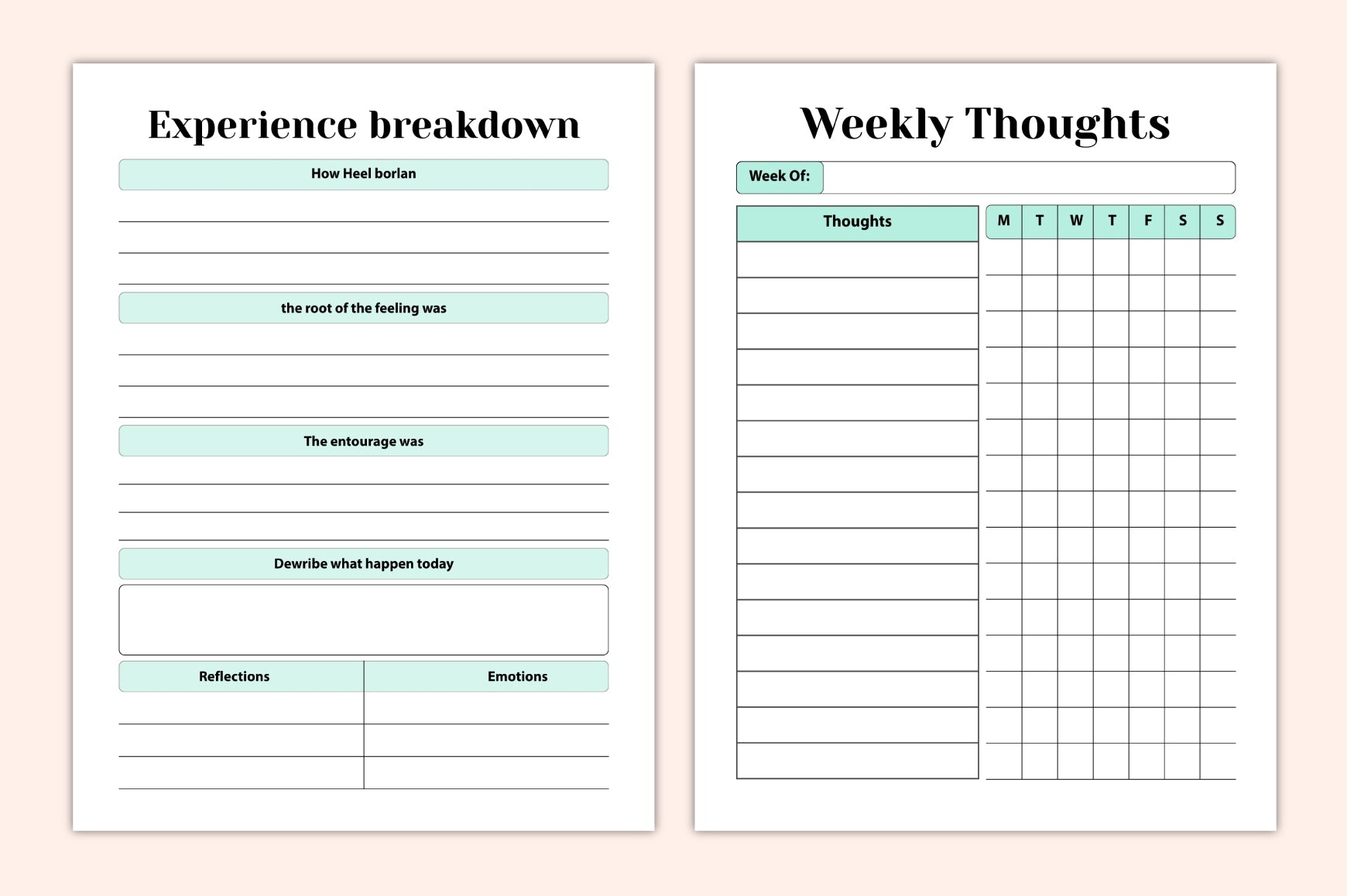 Thought Processing Mental Clarity Journal