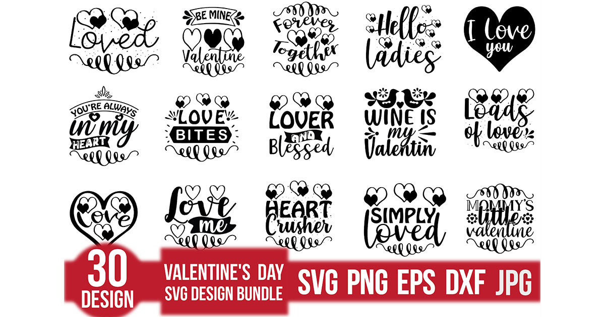Valentine's Day SVG Bundle 19 - CraftNest - Digital Crafting and Art