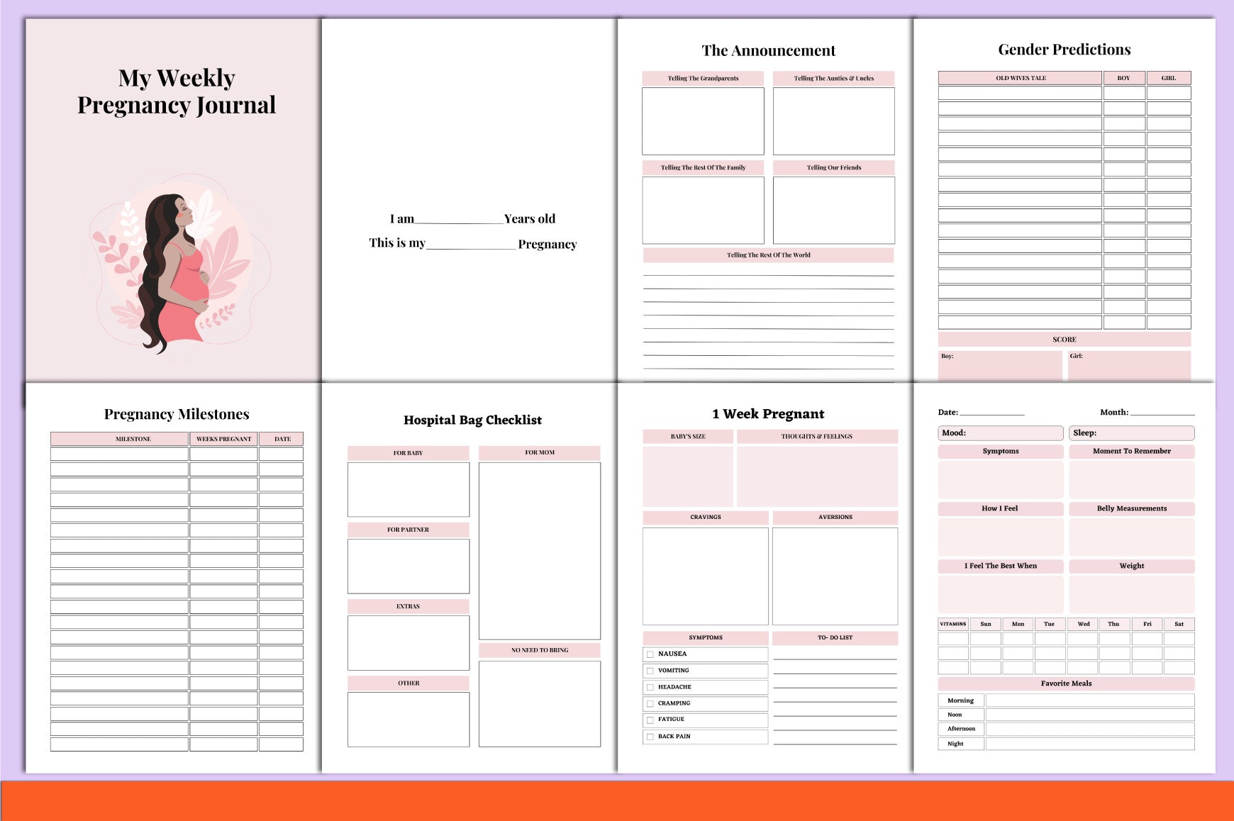 Weekly Pregnancy Journal