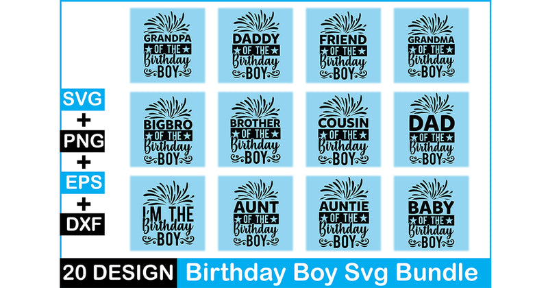 Birthday Boy SVG Bundle - CraftNest - Digital Crafting and Art