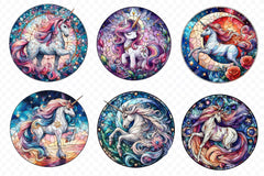 Stained Glass Unicorn Clipart Bundle - CraftNest - Digital Crafting and Art