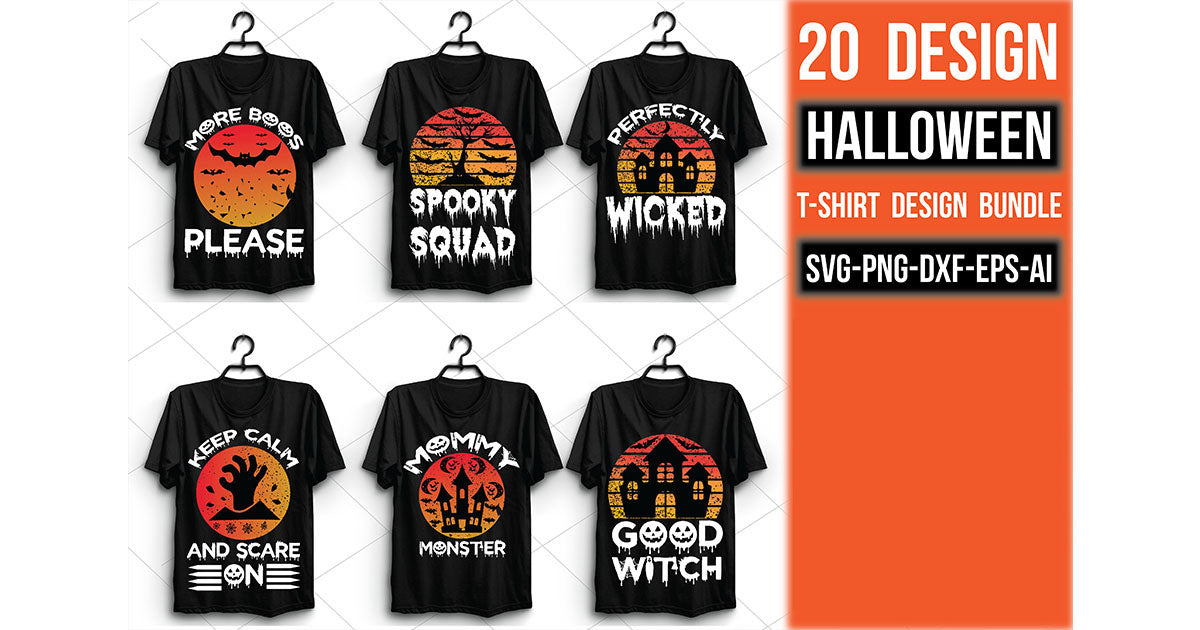 Halloween T Shirt Bundle 9 - CraftNest - Digital Crafting and Art