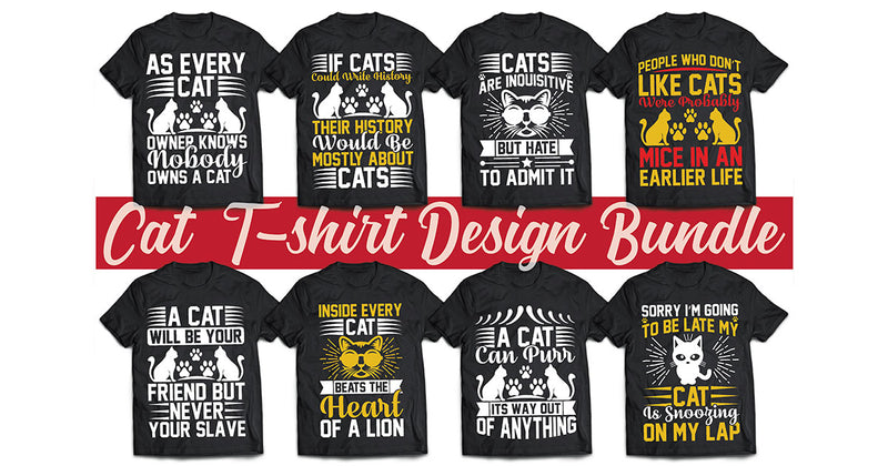 Cat T-Shirt Bundle 1 - CraftNest - Digital Crafting and Art