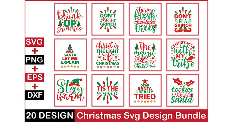 Christmas 20 SVG Bundle - CraftNest - Digital Crafting and Art