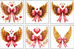 Valentine Angel Wings Clipart Bundle - CraftNest - Digital Crafting and Art