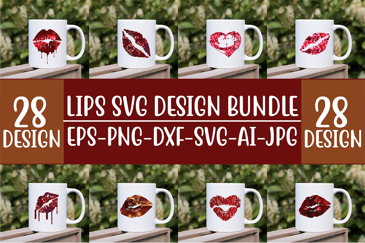 Lips SVG Bundle - CraftNest - Digital Crafting and Art