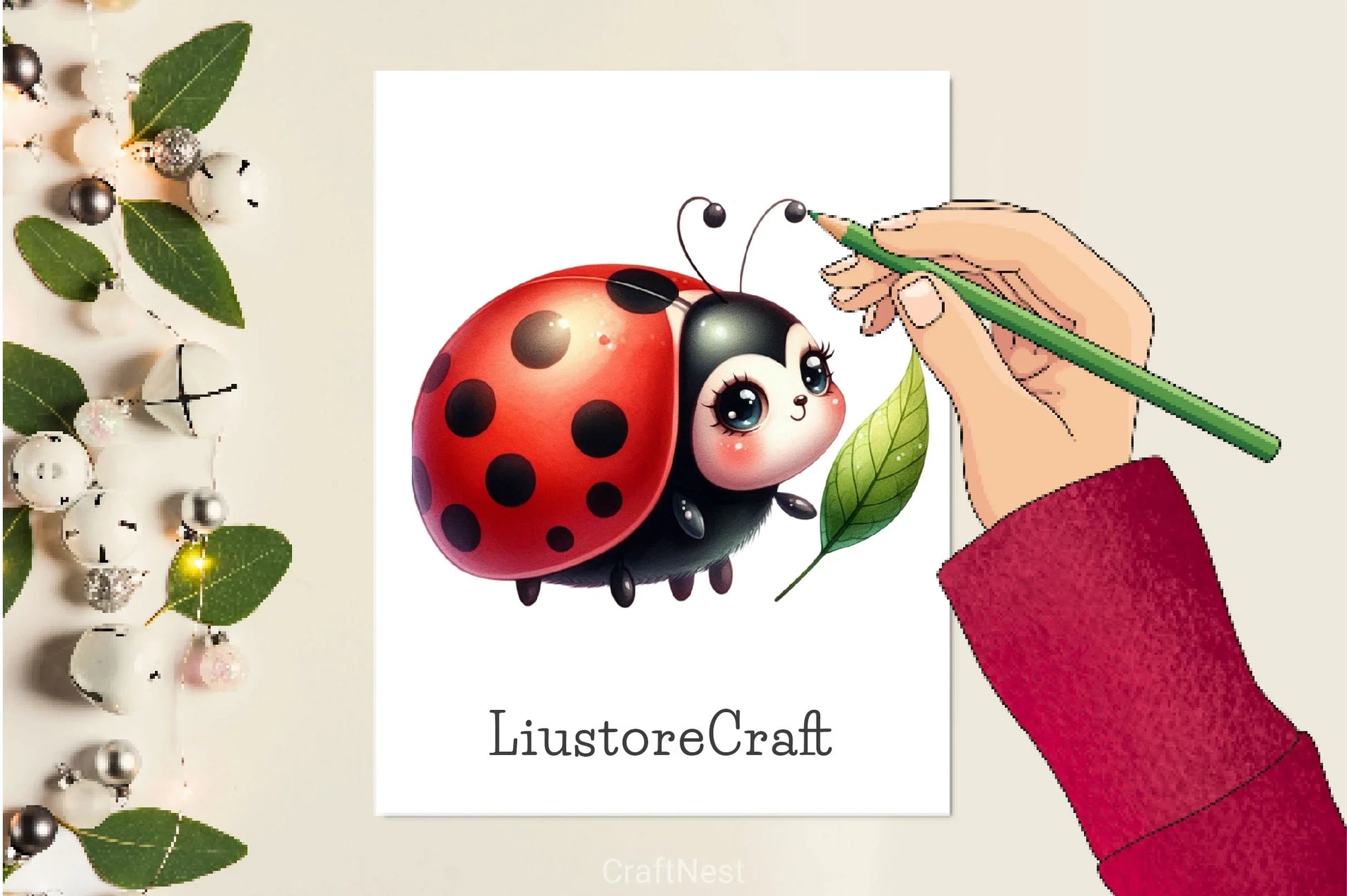 Happy Ladybug Clipart Bundle 2 - CraftNest - Digital Crafting and Art