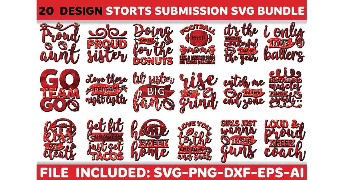 Sports Design SVG Bundle 7 - CraftNest - Digital Crafting and Art